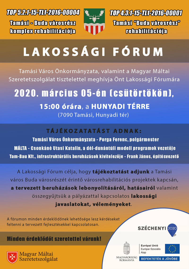 Lakossági fórum Buda városrész tervezett beruházásairól